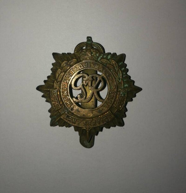 Cap badge anglais ww1 "Royal Army Service Corps" RASC
