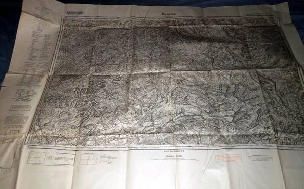 Carte allemande ww2 secteur BAR LE DUC Meuse