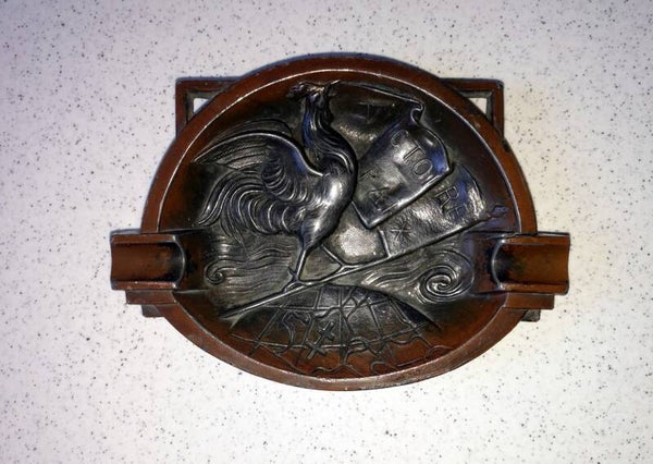 cendrier patriotique COQ français ww1