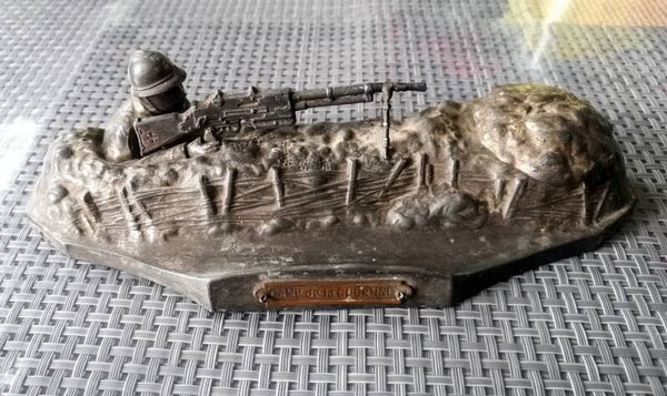encrier régule militaire tireur FM 24-29 camp courtine ww1/ww2