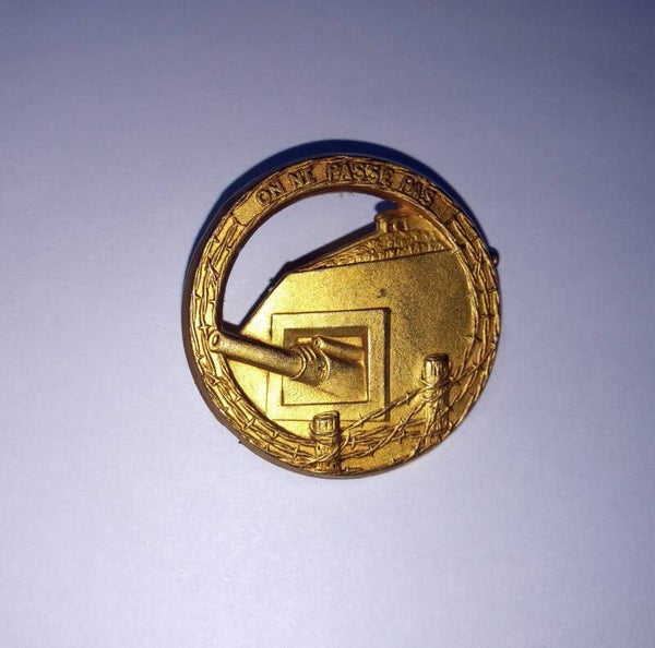Insigne officier troupe de forteresse ligne Maginot ww2 37mm ABDP