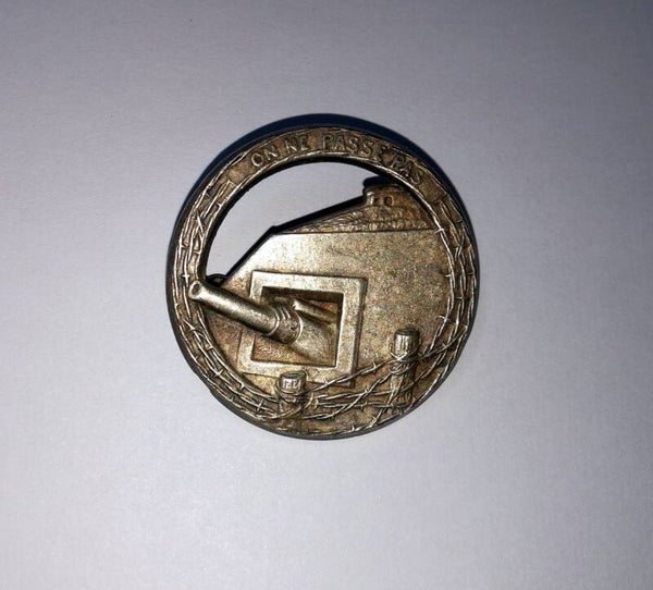 Insigne troupe ligne Maginot 37mm épingle ABDP ww2
