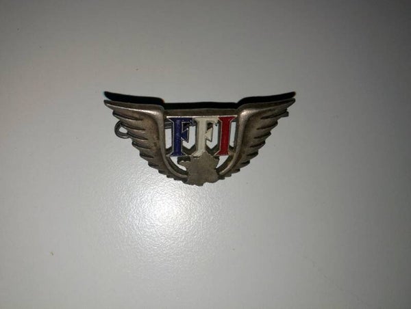 Insigne FFI Forces françaises de l'intérieur Résistance ww2 matriculé