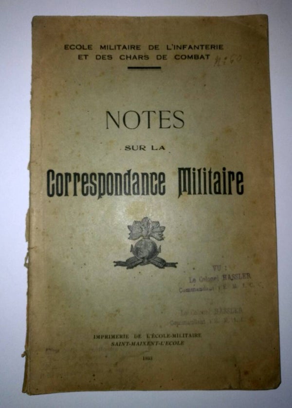 Livre instruction char de combat français 1933 ww2