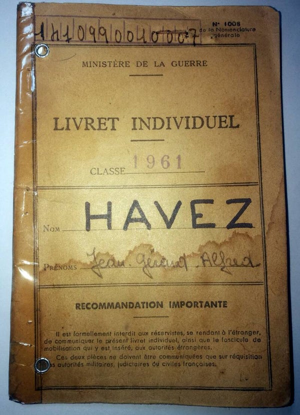 livret militaire classe 1961 254éme Compagnie Circulation Routière