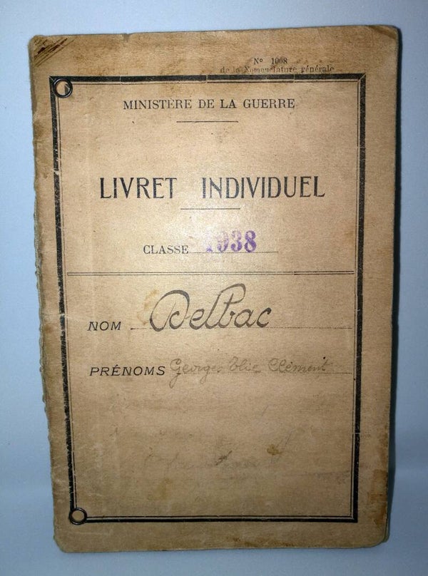 Livret militaire classe 1938 mobilisé mai 1940 FRANCE 40 ww2