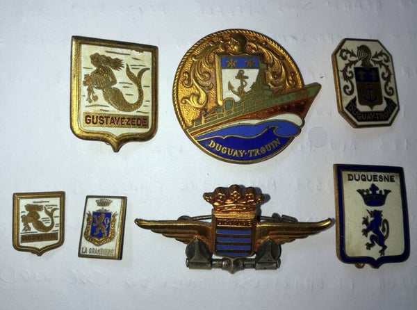 Lot de 7 insignes marine Indochine N°3