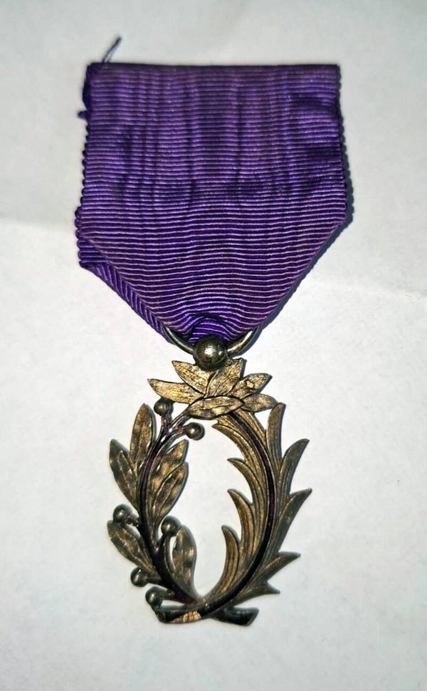 médaille en argent des palmes académique
