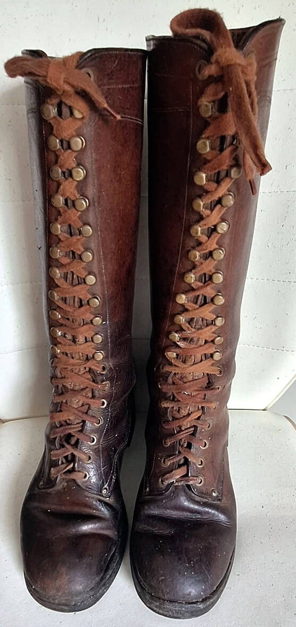 Paire de botte cuir officier français ww1/ww2 dite d'aviateur