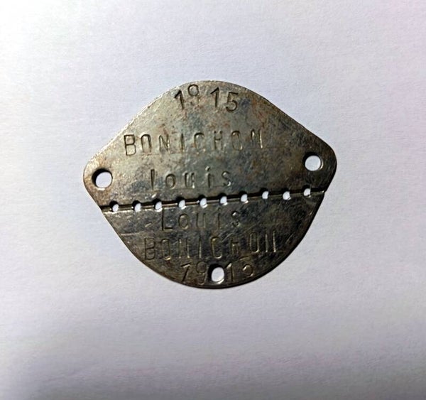 Plaque d'identité brigadier Artillerie d'Afrique ww1