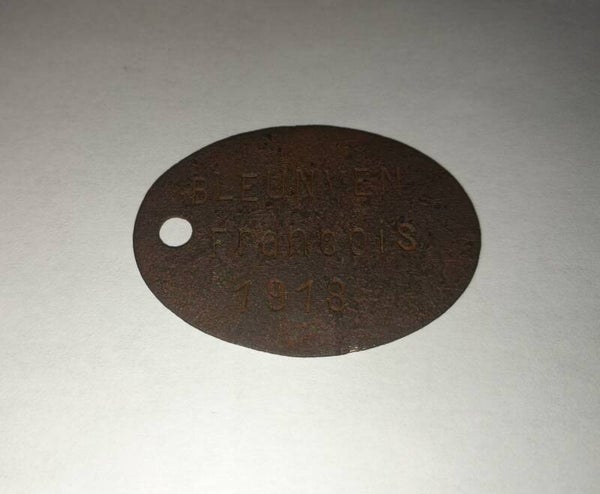 Plaque identité ww1 poilu artilleur 42éme + 43éme Régiment Artillerie
