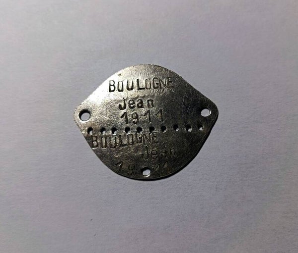 plaque identité Brigadier 53éme régiment artillerie ww1