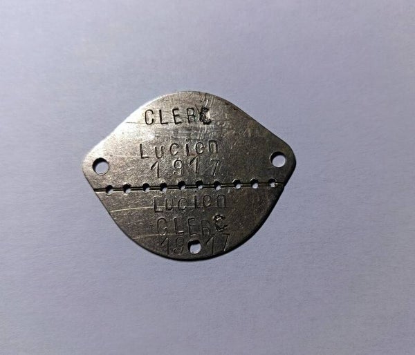 plaque identité caporal infanterie 99RI 143RI 85RI ww1