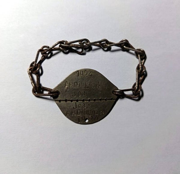 plaque identité soldat Haute Vienne classe 1924 15éme Régiment du Génie