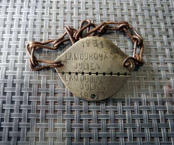 Plaque identité classe 1931  soldat Breton France 40 ww2