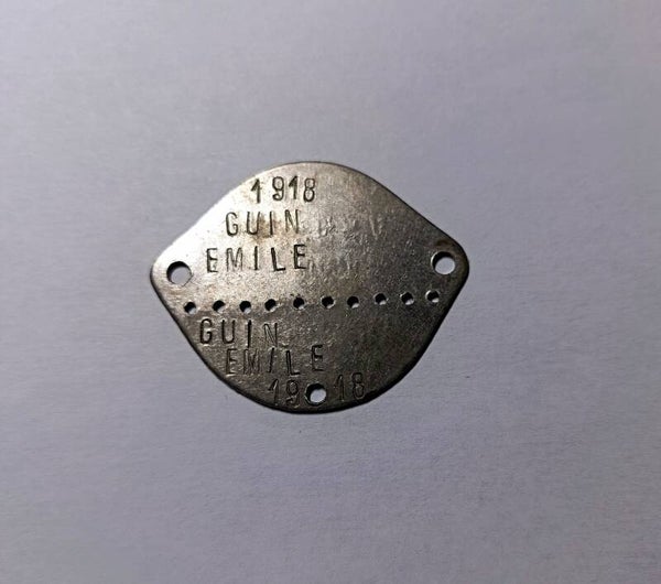 plaque identité soldat 142éme RI + Régiment du génie ww1