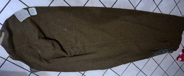 Sac couchage US ww2 "Bag sleeping wool" étiquette février 1945 + N° laundry