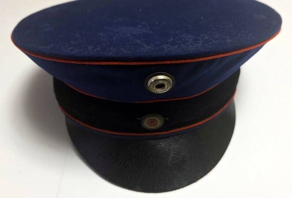 casquette allemande "crusher" modèle 1910 sous off artillerie Prussien ww1
