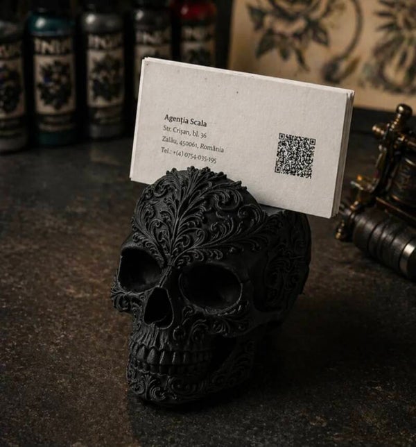 Visitenkartenhalter Totenkopf