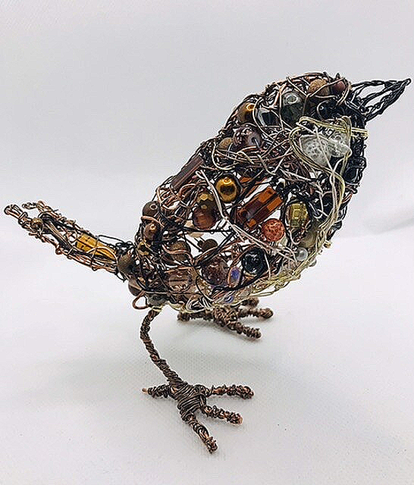 Sparrow sculpture