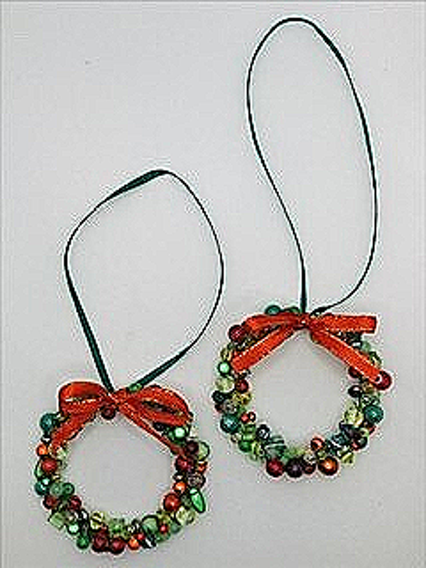 A pair of Christmas Wreath decorations.