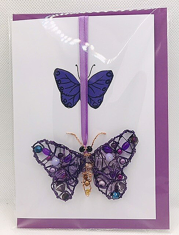 Butterfly Card with detachable Butterfly decoration.