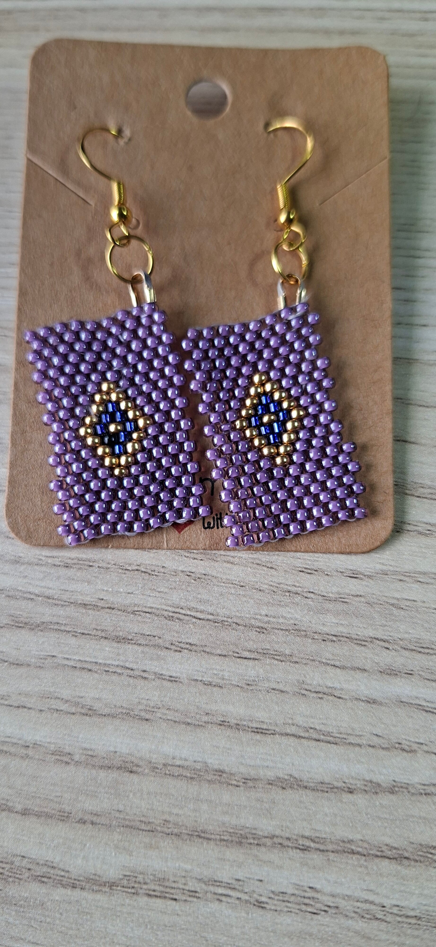 Peyote earrings. £ 10.00  Includes p+p uk postage only