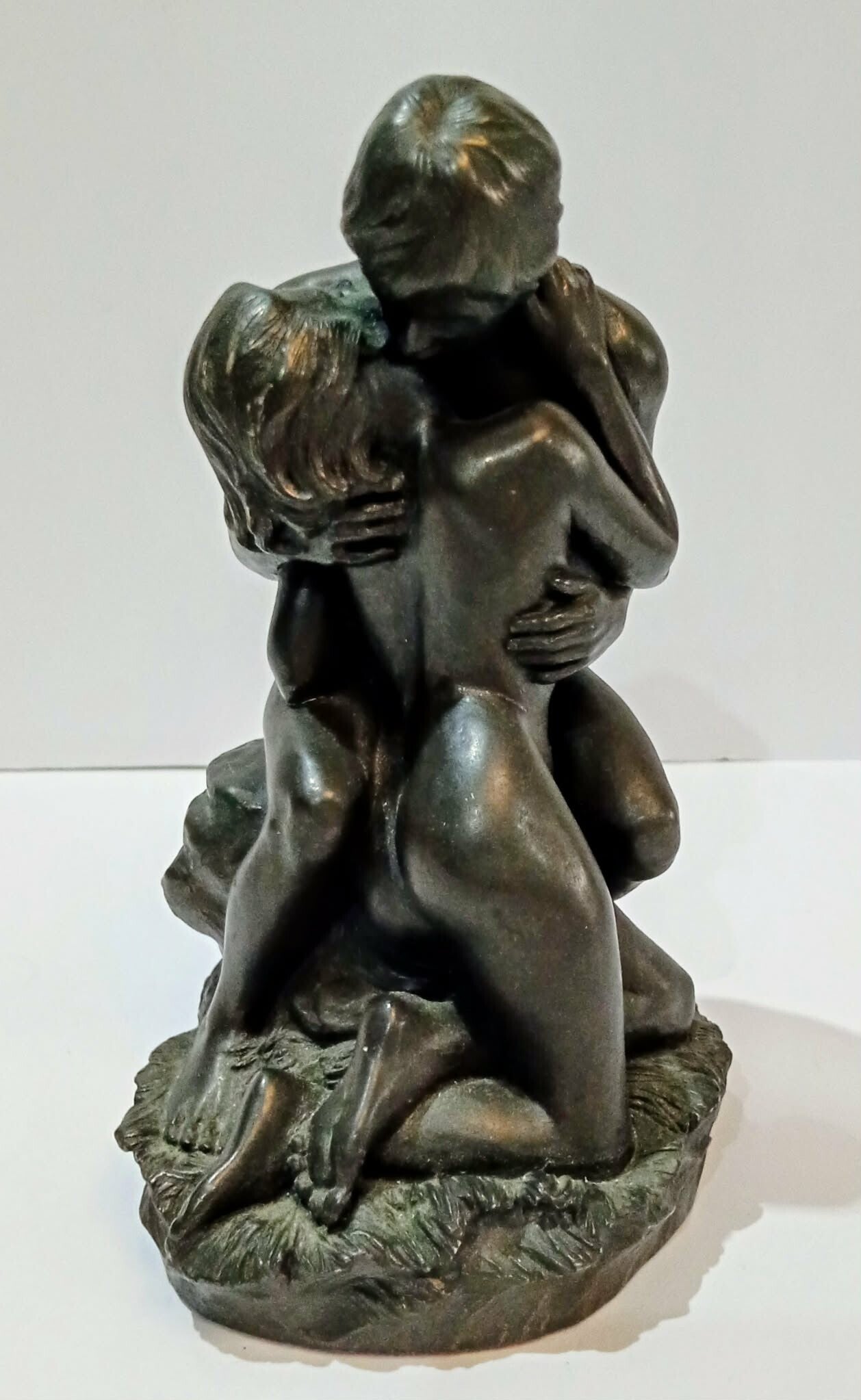 Adam and Eve bronze resin sculpture
