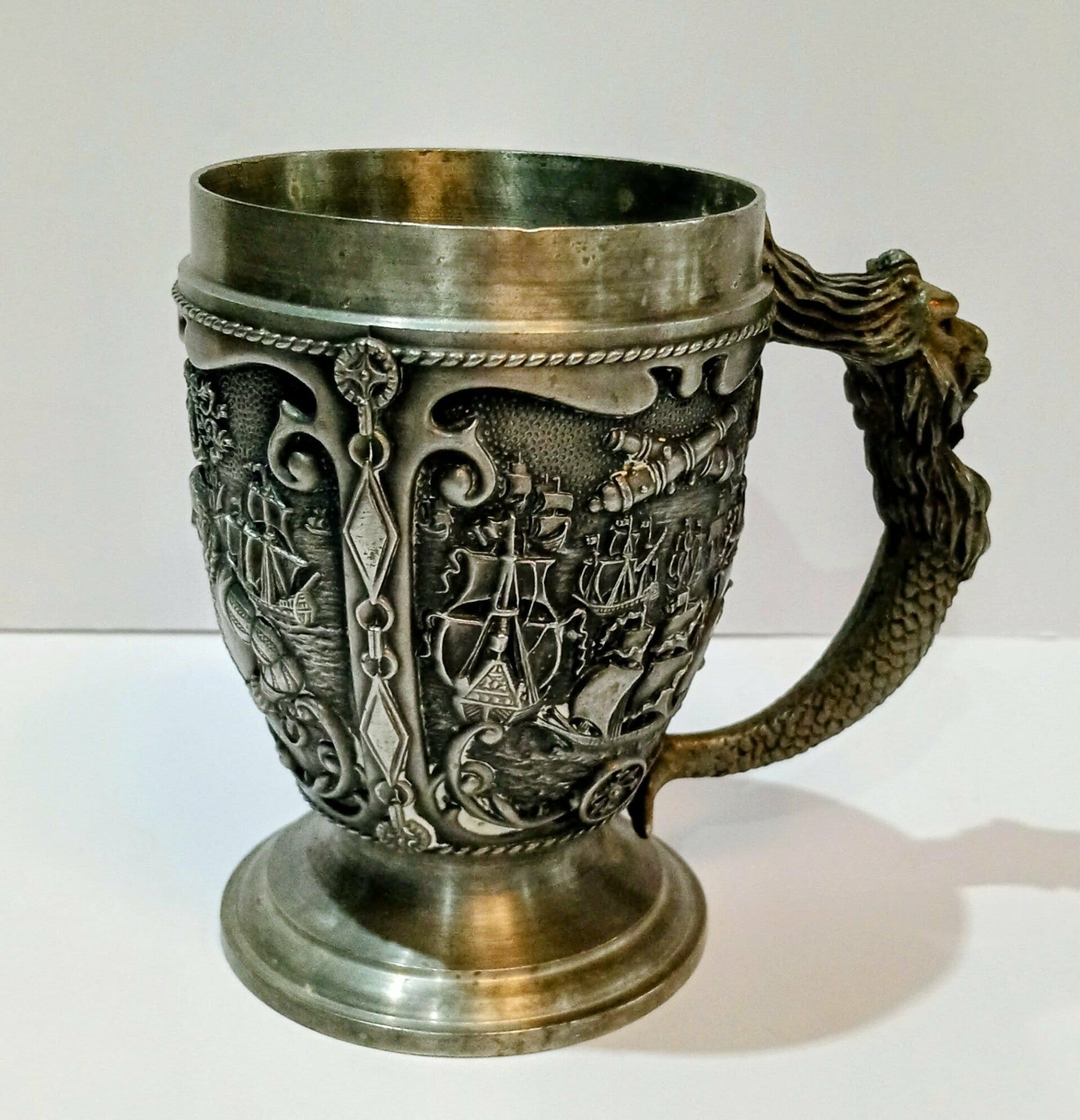 1988 Franklin mint pewter tankard