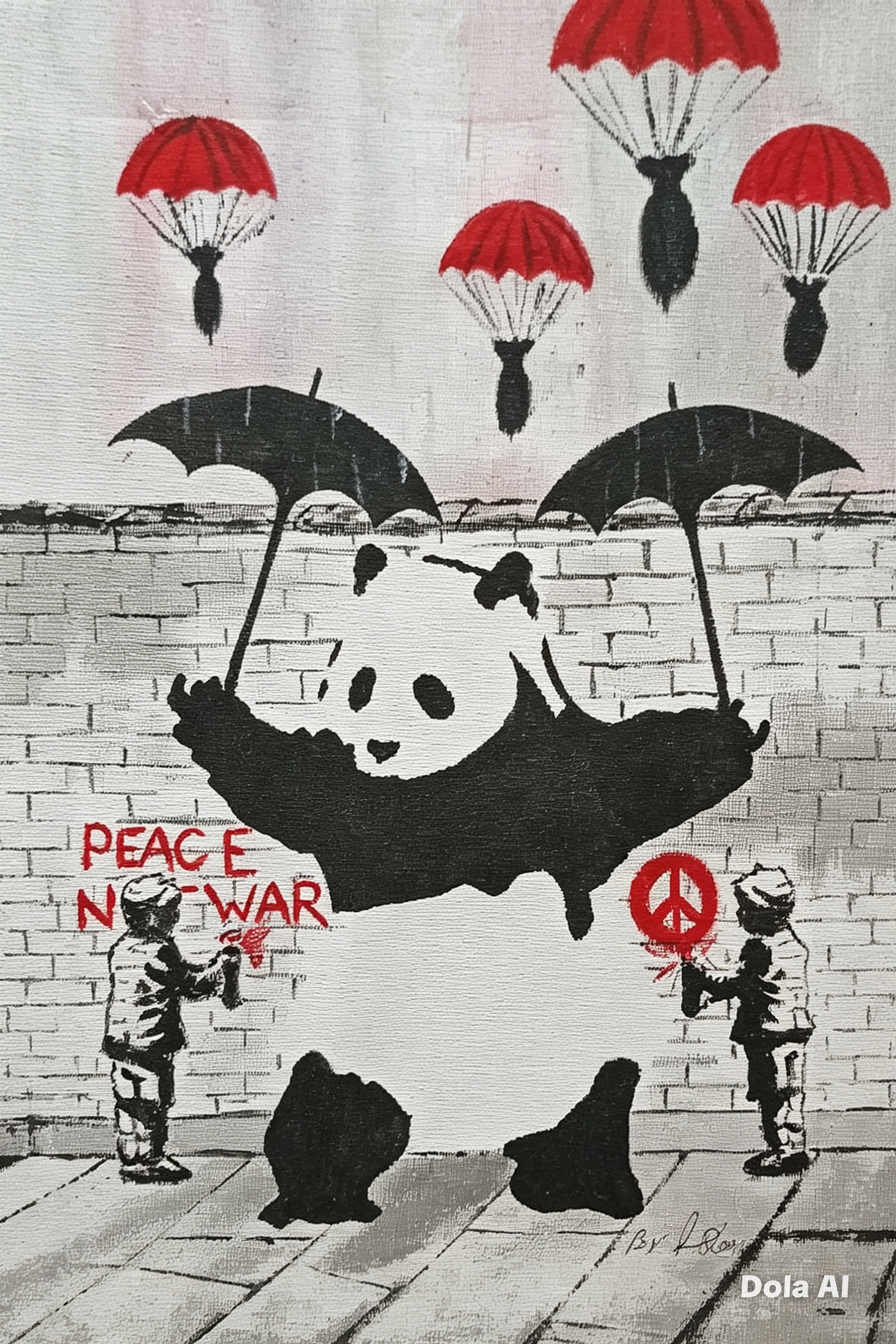 Panda for peace by Alex shearer art