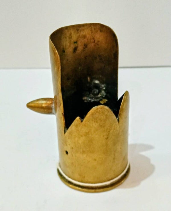 Trench art pen holder
