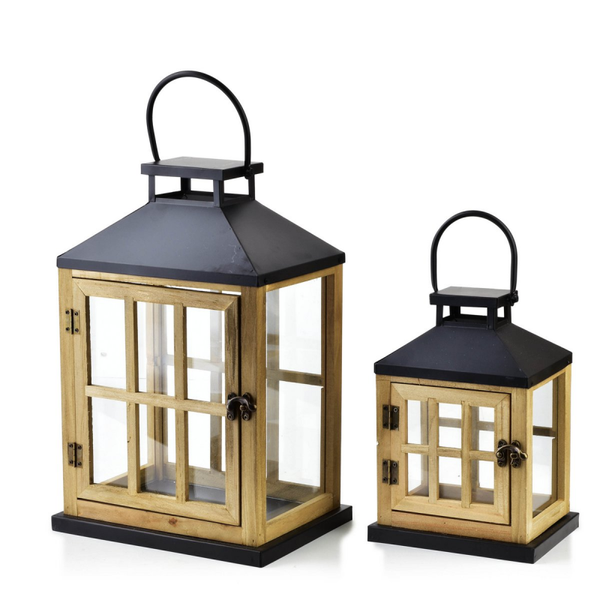 LEVI 2er Set Holzlaternen