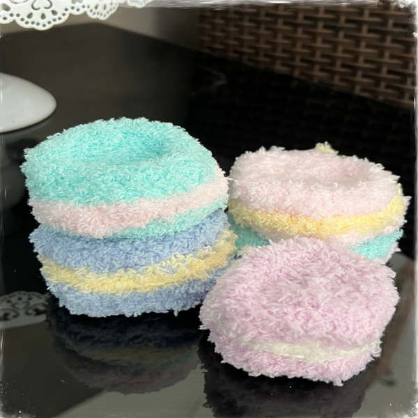 Éponges macarons, lot de 5