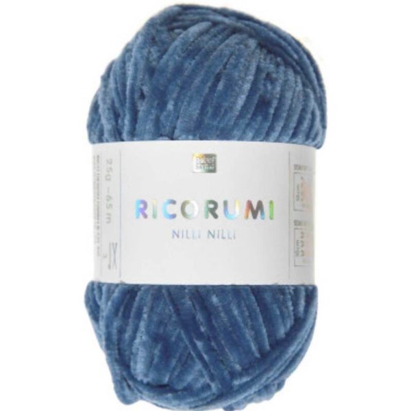 Fil chenille RICORUMI NILLI NILLI Bleu jeans 25g