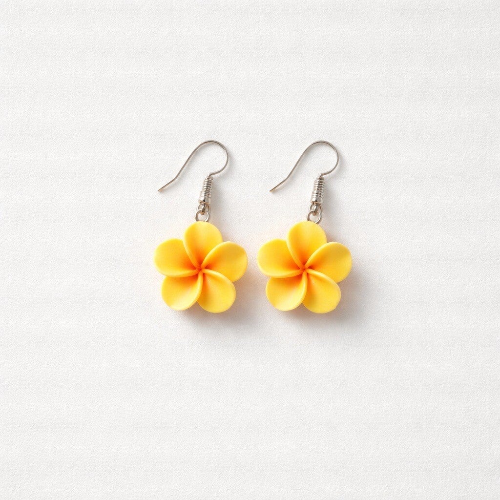 Boucles d’oreilles fleurs jaunes