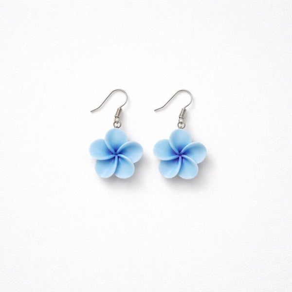 Boucles d’oreilles fleurs bleues