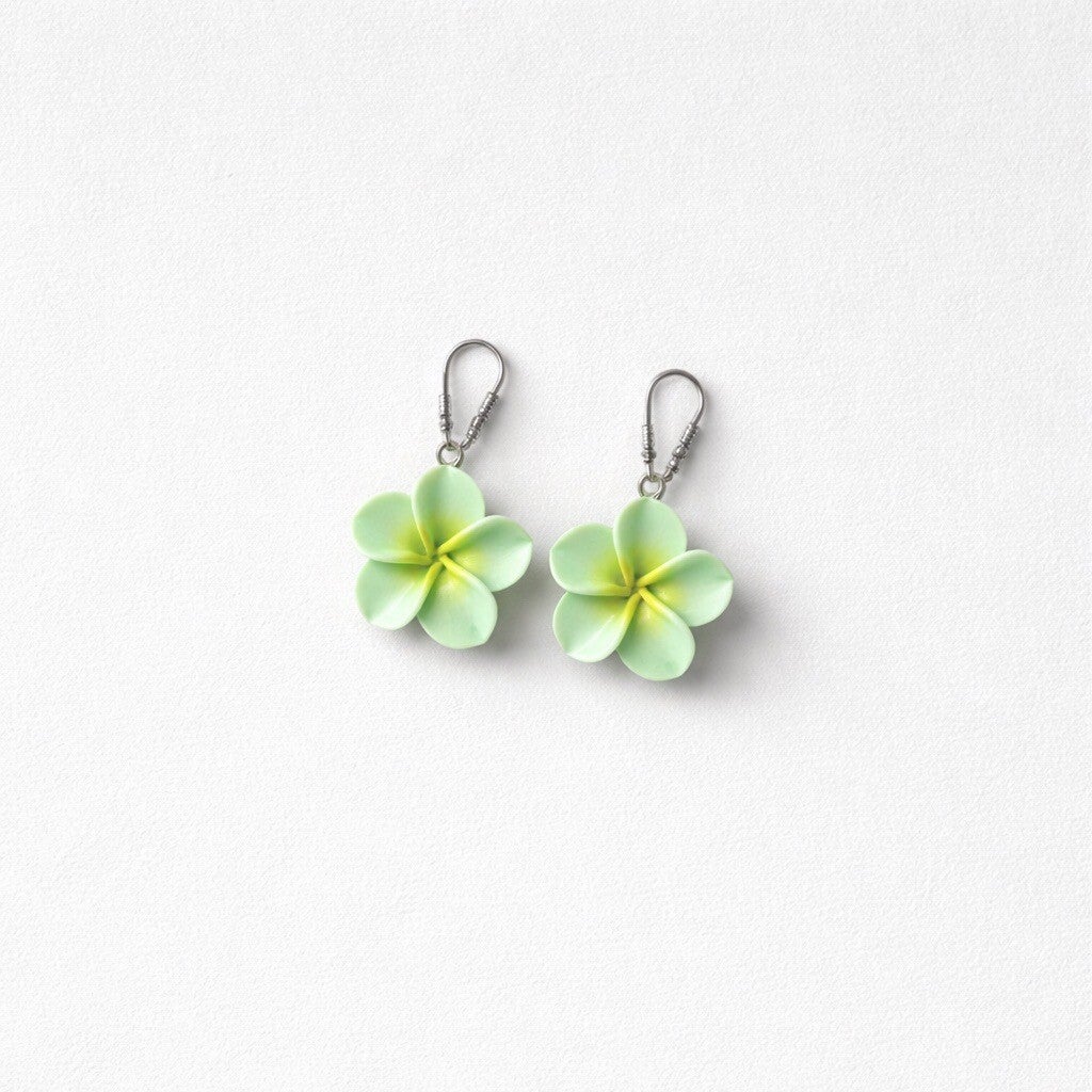 Boucles d’oreilles fleurs vertes
