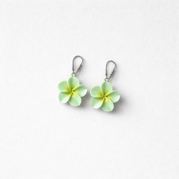 Boucles d’oreilles fleurs vertes
