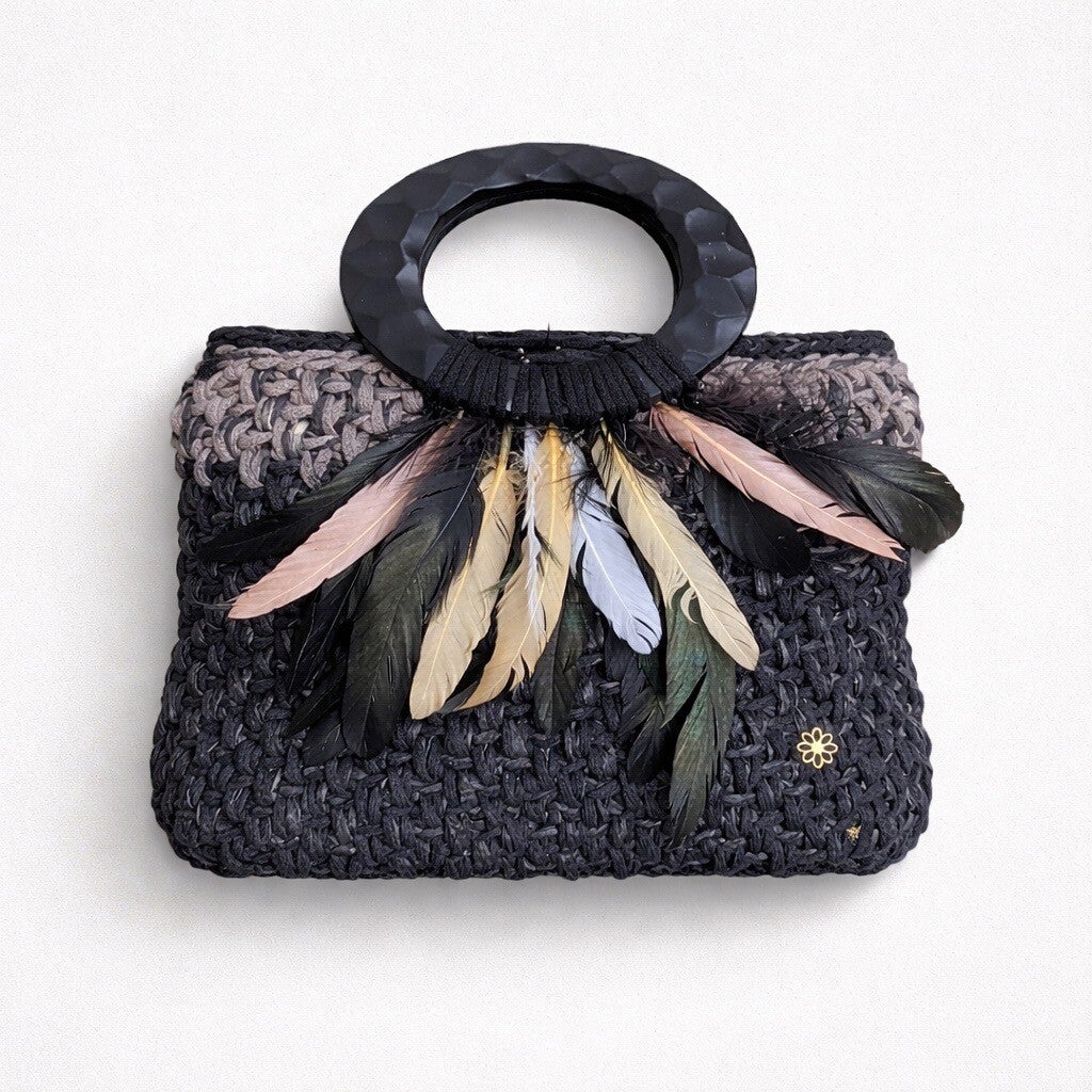 Grand Panier ETE HAKAMANU noir et beige