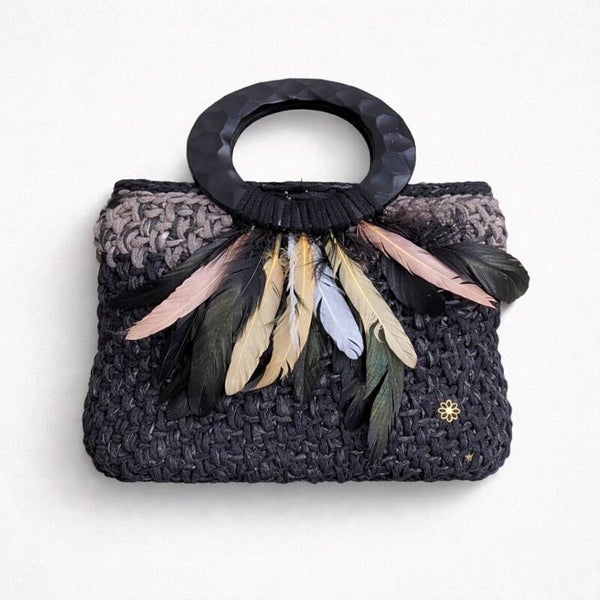 Grand Panier ETE HAKAMANU noir et beige