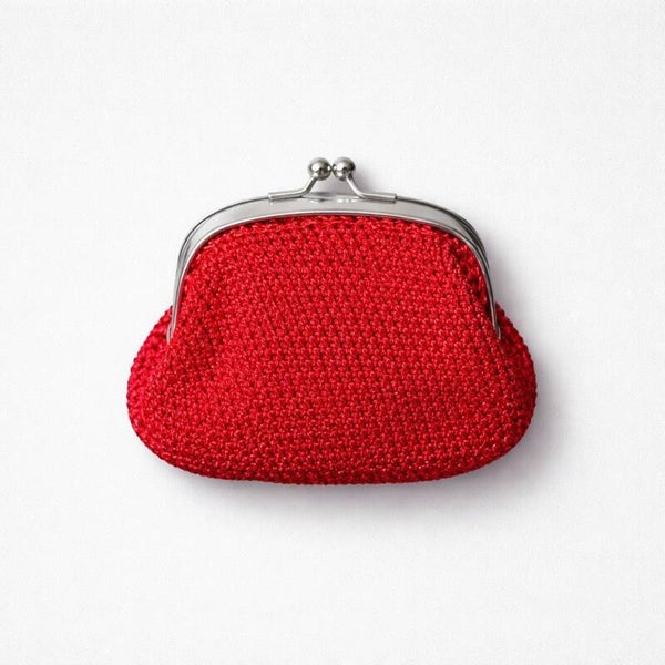 Porte monnaie rouge et argent TAHITI