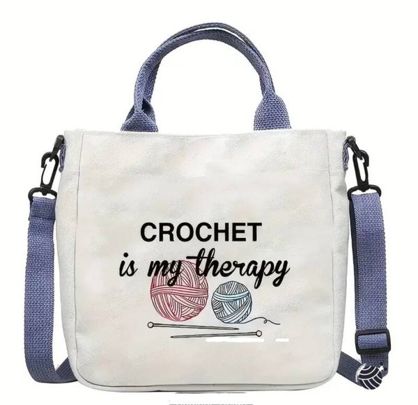 Grand sac Crochet is my Therapy
