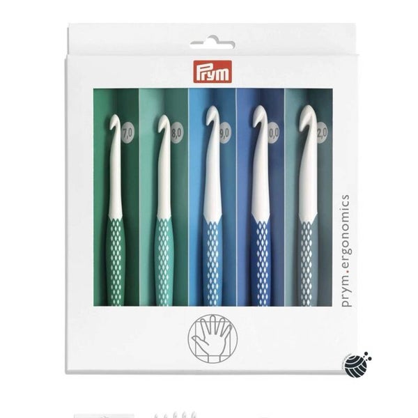 Coffret de 5 crochets Prym ergonomiques du 7 au 12 mm