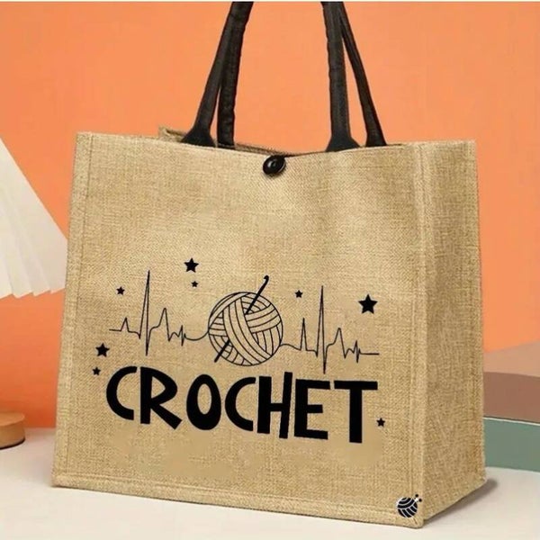 Sac en toile de jute CROCHET