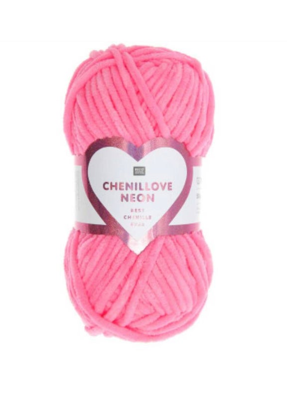 Fil CHENILLOVE RICO DESIGN NEON Rose fluo