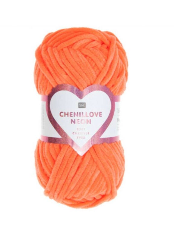 Fil CHENILLOVE RICO DESIGN Néon orange