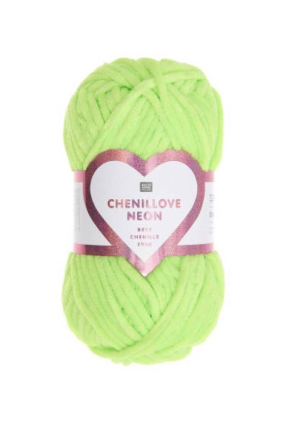 Fil CHENILLOVE RICO DESIGN Néon Vert fluo