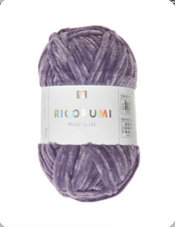 Fil chenille RICORUMI NILLI NILLI Lilas violet (mini pelote 25 g)