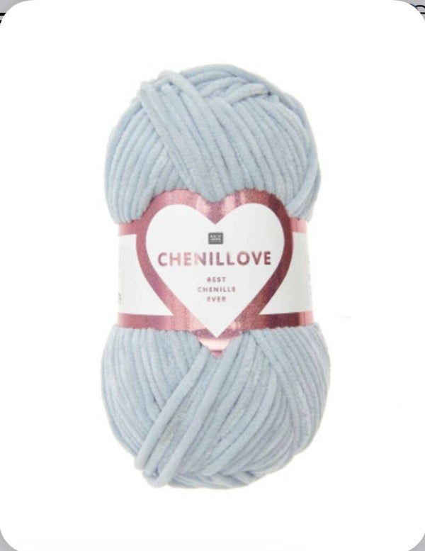 Fil CHENILLOVE RICO DESIGN Bleu clair