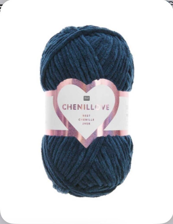 Fil CHENILLOVE RICO DESIGN Bleu marine